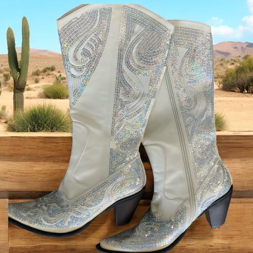 Helen'S Heart - Tall Sequin Boots 8